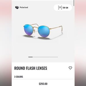 Polarized green round sunglasses